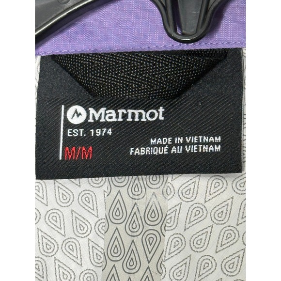 Marmot PreCip Rain Jacket Womens Medium Purple Waterproof Hooded Shell Gorpcore - Picture 13 of 15